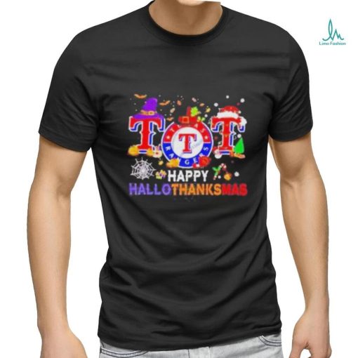 Comfort Colors Texas Rangers Happy HalloThanksMas T shirt