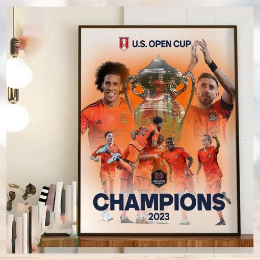 Congrats Houston Dynamo Are 2 Time Lamar Hunt US Open Cup Champions Home Decor Poster Canvas