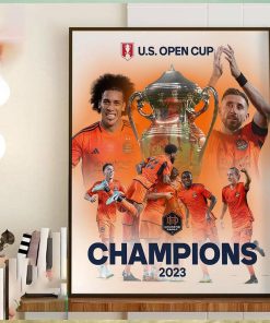 Congrats Houston Dynamo Are 2 Time Lamar Hunt US Open Cup Champions Home Decor Poster Canvas