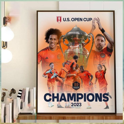 Congrats Houston Dynamo Are 2 Time Lamar Hunt US Open Cup Champions Home Decor Poster Canvas