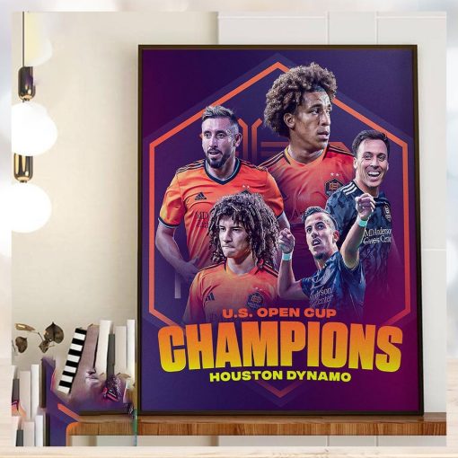 Congrats Houston Dynamo Champions Lamar Hunt US Open Cup 2023 Home Decor Poster Canvas