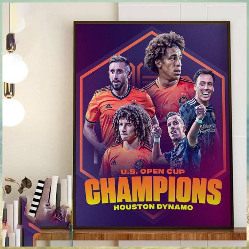 Congrats Houston Dynamo Champions Lamar Hunt US Open Cup 2023 Home Decor Poster Canvas