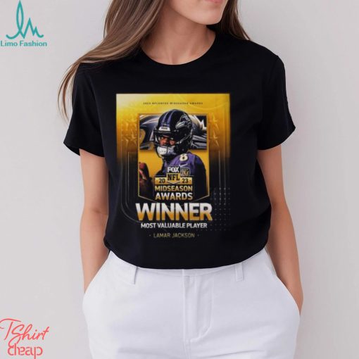 Congrats QB Lamar Jackson Is 2023 NFL on FOX Midseason Awards Winner MVP Shirt