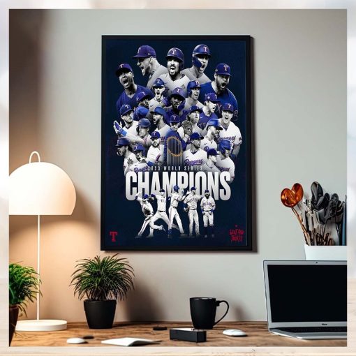 Congrats Texas Rangers Are 2023 World Series Champions MLB Home Decor Poster Canvas