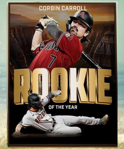 Congratulations To Corbin Carroll Is The 2023 National League Rookie Of The Year Home Decor Poster Canvas