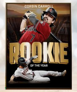 Congratulations To Corbin Carroll Is The 2023 National League Rookie Of The Year Home Decor Poster Canvas