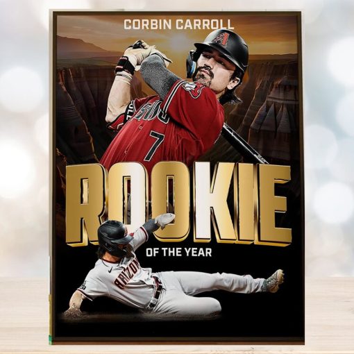 Congratulations To Corbin Carroll Is The 2023 National League Rookie Of The Year Home Decor Poster Canvas