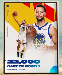 Congratulations To Stephen Curry Reached 22000 Career Points Home Decor Poster Canvas