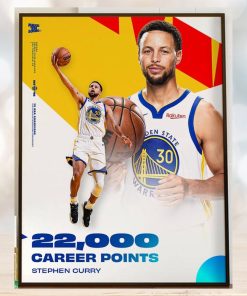 Congratulations To Stephen Curry Reached 22000 Career Points Home Decor Poster Canvas