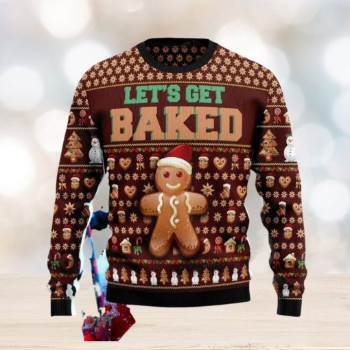 Cookies Lets Get Baked Christmas Ugly Christmas Sweater Impressive Gift For Men And Women