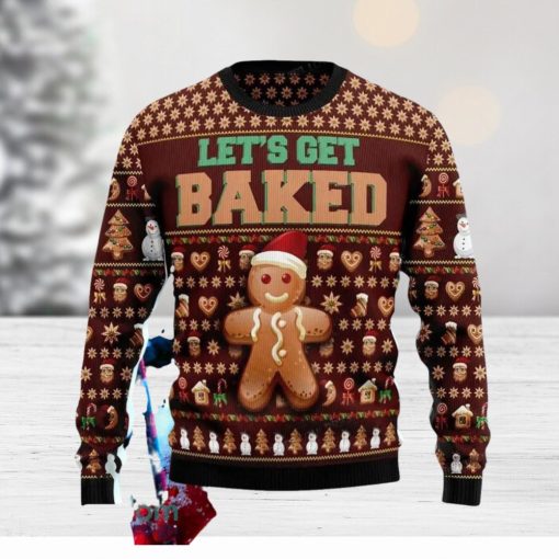 Cookies Lets Get Baked Christmas Ugly Christmas Sweater Impressive Gift For Men And Women