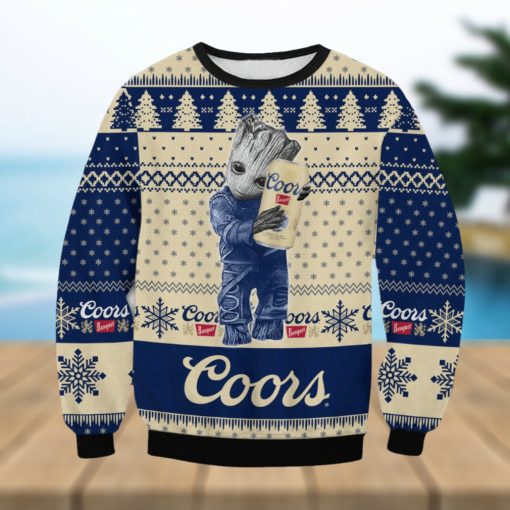 Coors Banquet Baby Groot Guardians Of The Galaxy Ugly Christmas Sweater