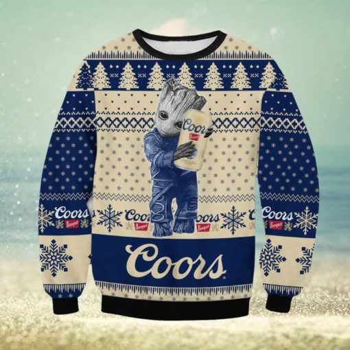 Coors Banquet Baby Groot Guardians Of The Galaxy Ugly Christmas Sweater