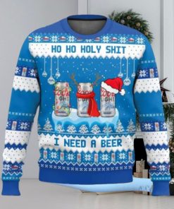 Coors Light Ho Ho Holy Shit I Need A Beer Ugly Christmas Sweater