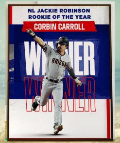 Corbin Carroll Is The 2023 Jackie Robinson NL Rookie Of The Year Award Winner Home Decor Poster Canvas