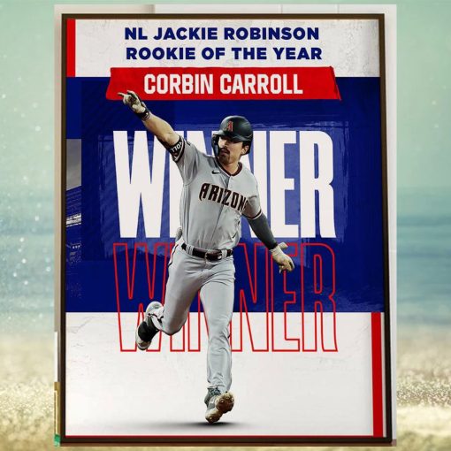 Corbin Carroll Is The 2023 Jackie Robinson NL Rookie Of The Year Award Winner Home Decor Poster Canvas