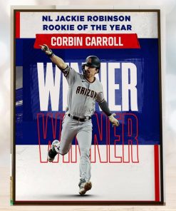 Corbin Carroll Is The 2023 Jackie Robinson NL Rookie Of The Year Award Winner Home Decor Poster Canvas