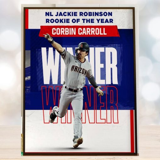 Corbin Carroll Is The 2023 Jackie Robinson NL Rookie Of The Year Award Winner Home Decor Poster Canvas