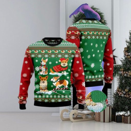 Corgi Snow Day Ugly Christmas Sweater Style Gift For Men And Women