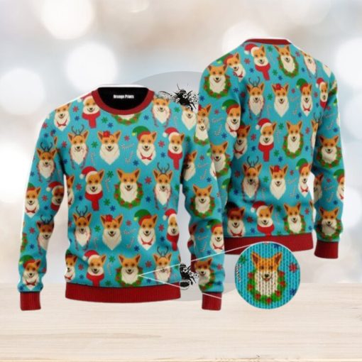 Corgi Snow Dog Christmas Unisex Ugly Sweater