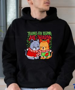 Couples cat thanks for keeping me warm Christmas shirt, hoodie, sweater, long sleeve and tank top Couples cat thanks for keeping me warm Christmas shirt