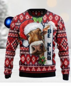 Cow Be Kind Ugly Christmas Sweaters Style Gift For Men And Women