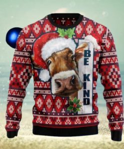 Cow Be Kind Ugly Christmas Sweaters Style Gift For Men And Women