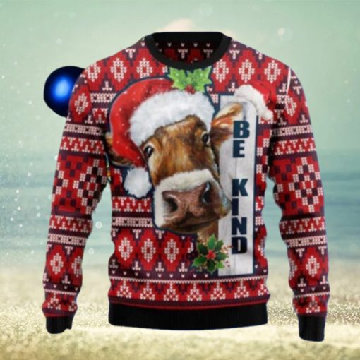 Cow Be Kind Ugly Christmas Sweaters Style Gift For Men And Women