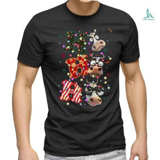 Cow Ho Ho Ho Merry Christmas Shirt