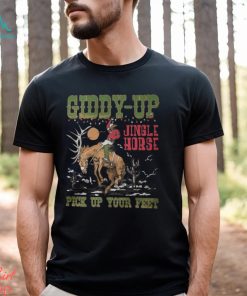 Cowboy Christmas Sweatshirt, Giddy Up Jingle Horse Pick Up Your Feet T Shirt