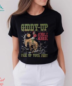 Cowboy Christmas Sweatshirt, Giddy Up Jingle Horse Pick Up Your Feet T Shirt