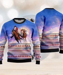 Cowboy Santa Claus Christmas Unisex Ugly Sweater