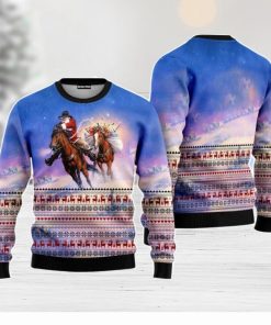 Cowboy Santa Claus Christmas Unisex Ugly Sweater