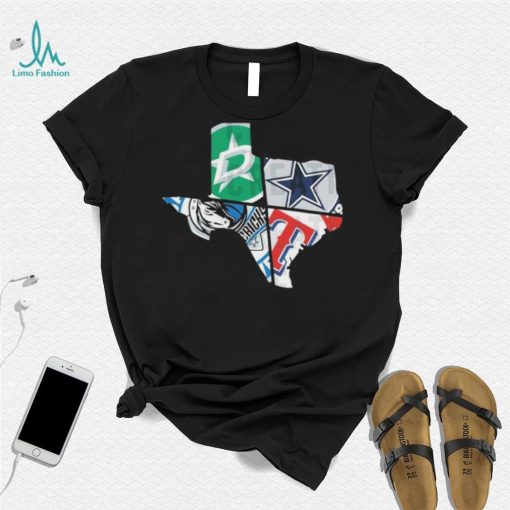 Cowboys Rangers Mavericks Star Spit Texas Shirt