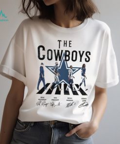 Cowboys Walking Abbey Road Signatures Shirt