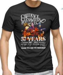 Creedence Clearwater Revival 57 Years 1967 – 2024 Thank You For The Memories Signatures shirt