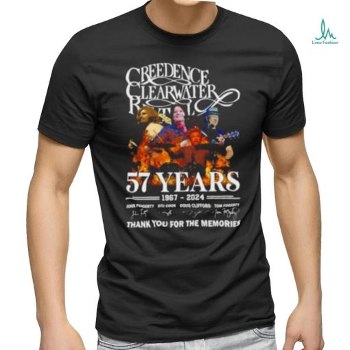 Creedence Clearwater Revival 57 Years 1967 – 2024 Thank You For The Memories Signatures shirt