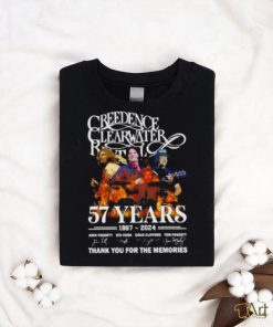 Creedence Clearwater Revival 57 Years 1967 – 2024 Thank You For The Memories Signatures shirt