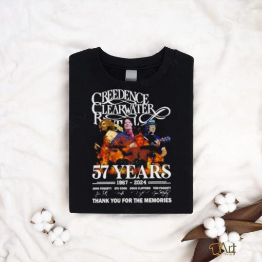 Creedence Clearwater Revival 57 Years 1967 – 2024 Thank You For The Memories Signatures shirt