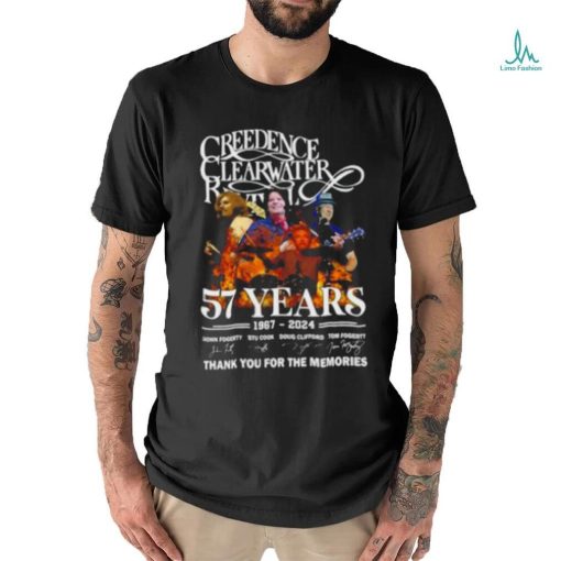 Creedence Clearwater Revival 57 Years 1967 – 2024 Thank You For The Memories Signatures shirt