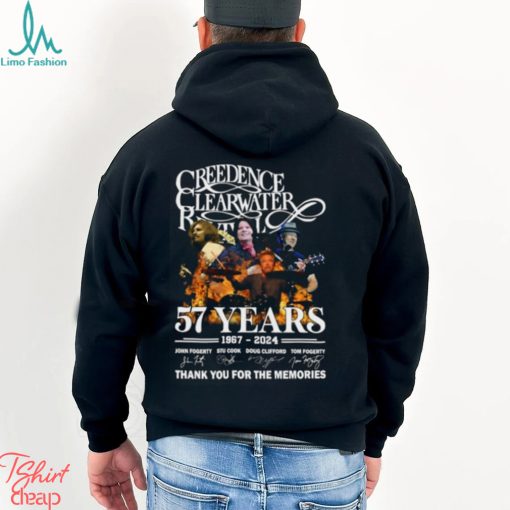 Creedence Clearwater Revival 57 Years 1967 – 2024 Thank You For The Memories T Shirt