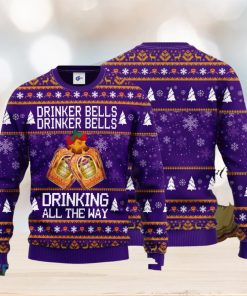 Crown Royal Drinker Bells Drinker Bells Drinking All The Way Ugly Christmas Sweater Gift For Christmas