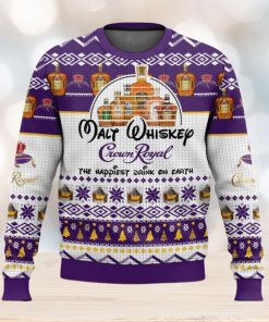 Crown Royal Happiest Drink Christmas Ugly Sweater Special Gift For Xmas