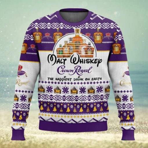 Crown Royal Happiest Drink Christmas Ugly Sweater Special Gift For Xmas