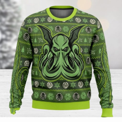 Cthulhu Ugly Christmas Sweater Funny Gift For Men And Women Fans