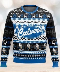 Culver’s All Over Printed Ugly Christmas Sweater 2023 Christmas Gift Ideas Holiday Gift