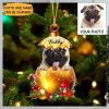 Custom Dog Photo Pug Christmas Ornament Cute Christmas Tree Ornament Decorations Gifts