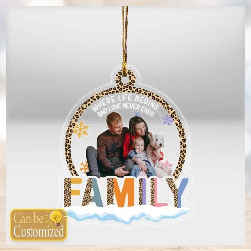 Custom Family Photo Ornament 2023