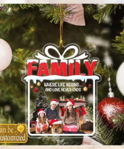 Custom Family Photo Ornament