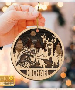 Custom Hunting Fishing Ornament